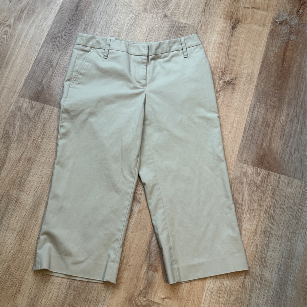Ladies Khaki Golf Cropped Chinos 8P